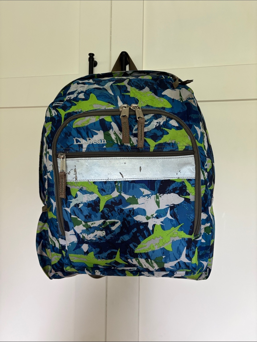 Lands’ End Kids Shark Backpack.